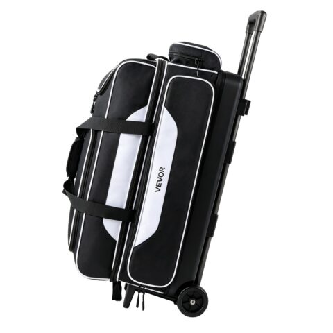 3 Ball Bowling Bag Double Roller Bag with Separate Shoe Compartment, 102 cm, 1016 mm