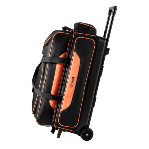 3 Ball Bowling Bag Double Roller Bag with Separate Shoe Compartment, 102 cm, 1016 mm
