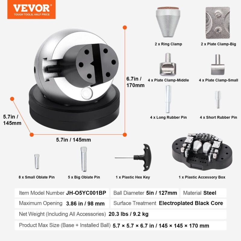 VEVOR Kuulkruustangid, 12,7 cm, 35 tk, 62 cm