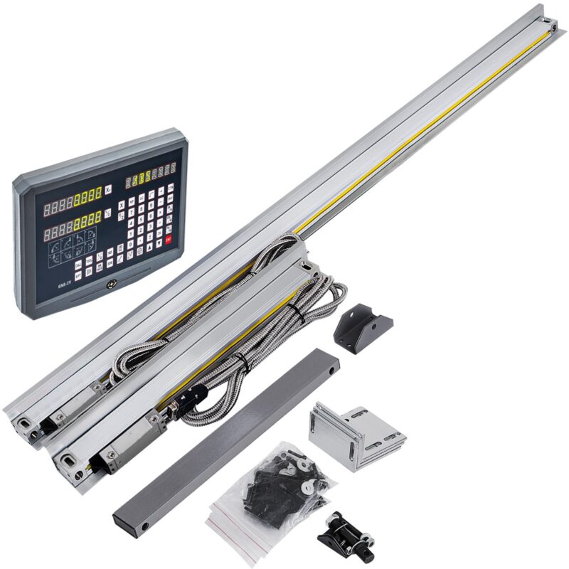 2 Axis Digital Readout DRO Display 1000mm and 250mm Travel Length Precision Linear Scale