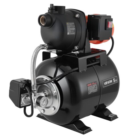 1.1 HP Shallow Well Pump with Pressure Tank, 19 L, 49 m