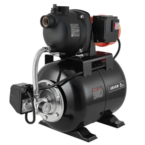 1.1 HP madalkaevupump survepaagiga, 5000 L/h, 19 L