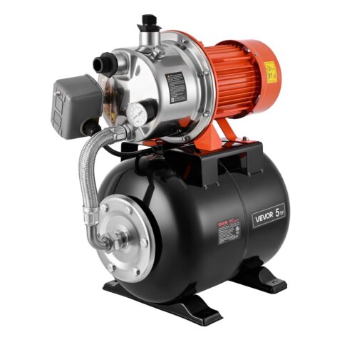1.6 HP Shallow Well Pump with Pressure Tank, 19 L, 49 m