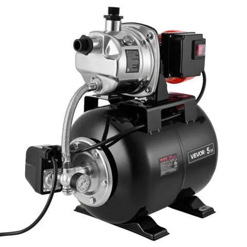 VEVOR 1 HP madalkaevupump survepaagiga, 3750 L/h, 19 L, 12,3 kg