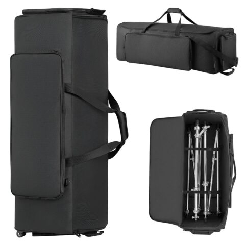 Trummitarvikute kott ratastega, 89,9 x 35,1 x 32,0 cm, 38,1 mm