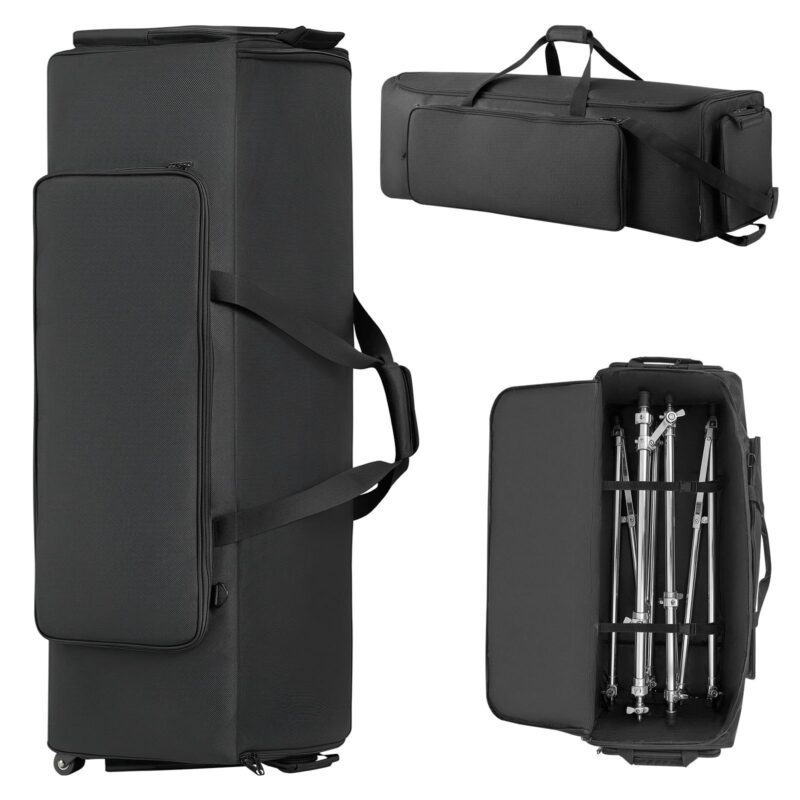 Trummitarvikute kott ratastega, 89,9 x 35,1 x 32,0 cm, 38,1 mm