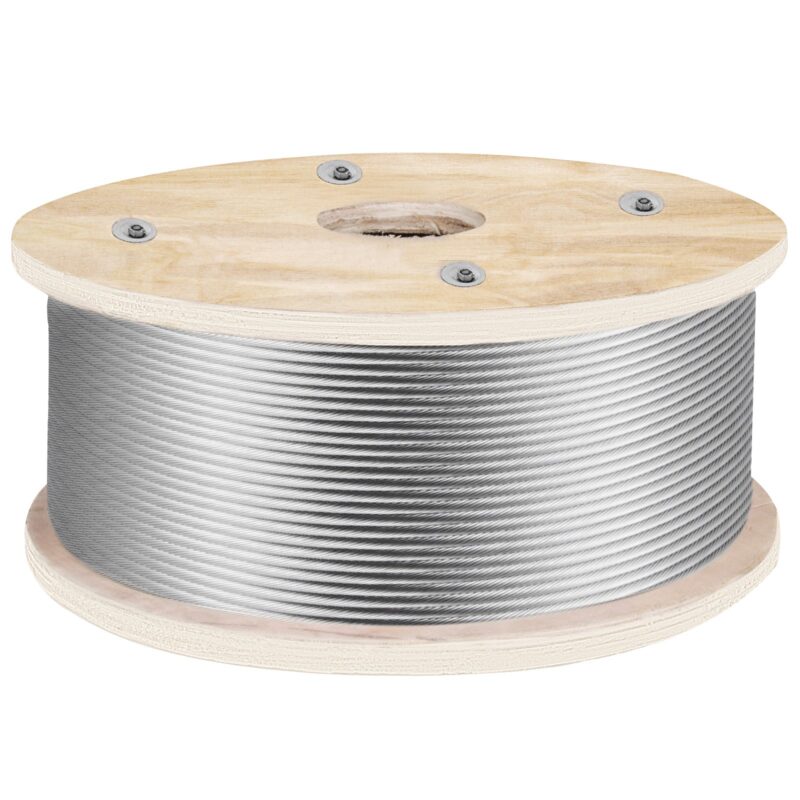 316 Stainless Steel Wire Rope 152 m Length, 4,76 mm, 2132 kg