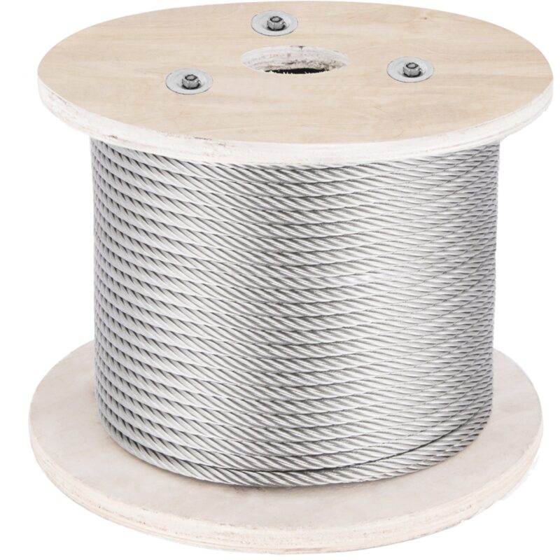 316 Stainless Steel Cable, 3,97 mm läbimõõt, 152 m, 1497 kg