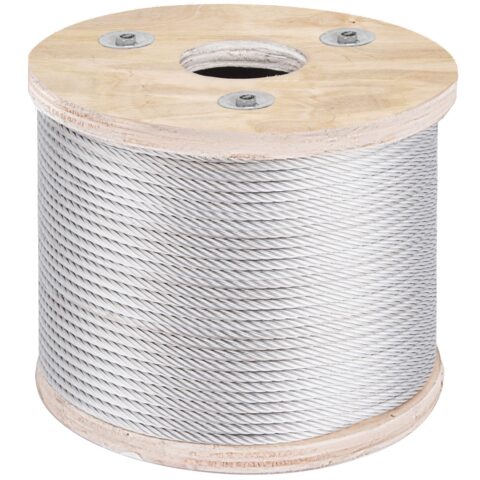304 Stainless Steel Cable 4.76 mm 7 X 19 Steel Wire Rope 76.2 m Steel Cable for Railing
