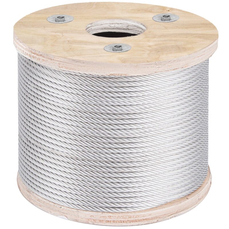 304 Stainless Steel Cable 4.76 mm 7 X 19 Steel Wire Rope 76.2 m Steel Cable for Railing