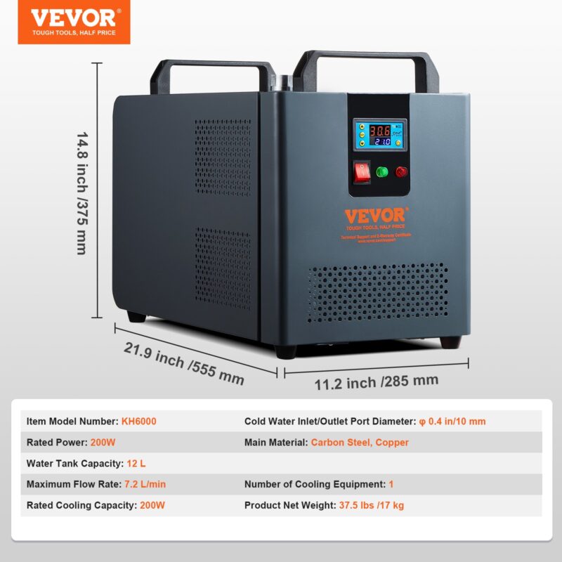 Tööstuslik veejahuti, 200 W, 12 L