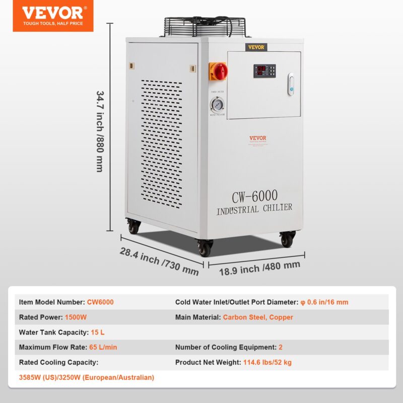 Tööstuslik veejahuti, 1500 W, 15 L