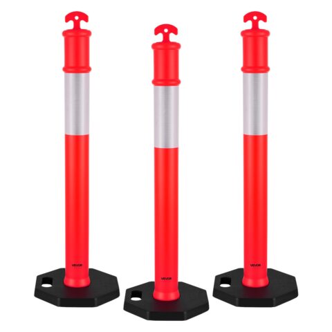 3 Pack Traffic Delineator Posts, 3 tk, 1140 mm