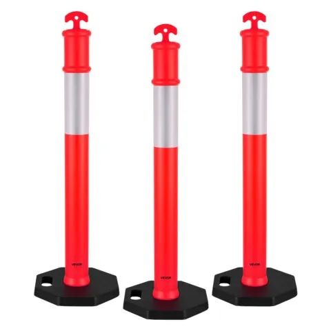 VEVOR 3 liiklust piiravat posti, 1140 mm, 3 tk, punane, 350×350×35 mm