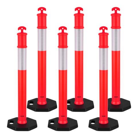 6 Pack Traffic Delineator Posts, 6 tk, 1140 mm