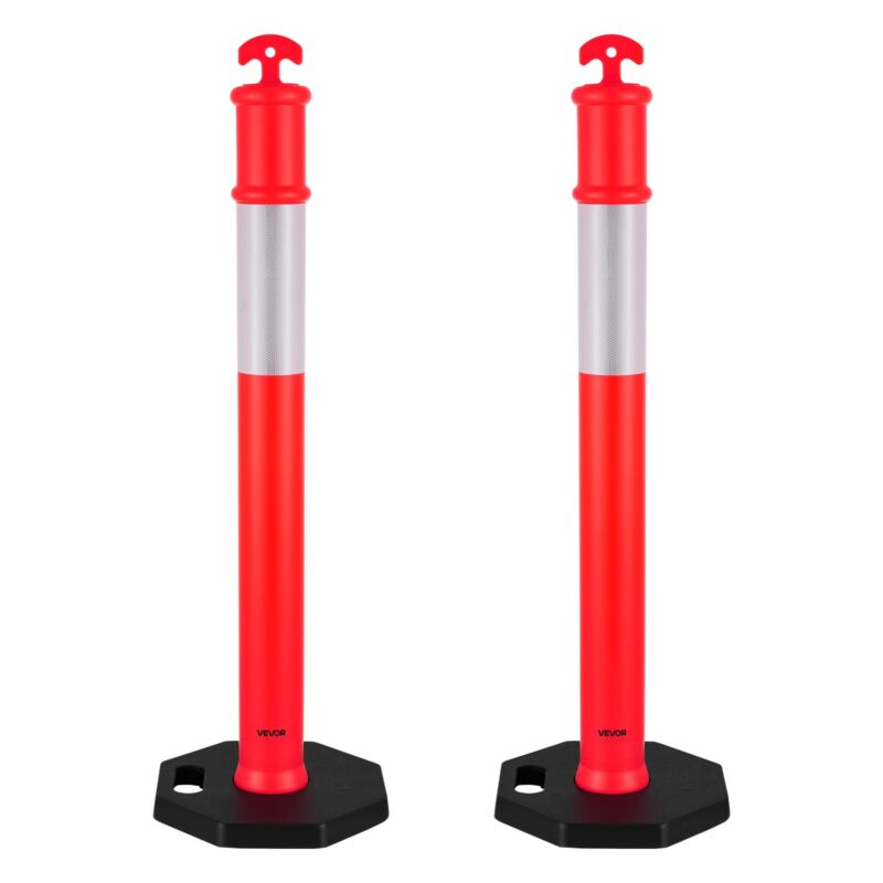 2 Pack Traffic Delineator Posts, 2 tk, 1140 mm