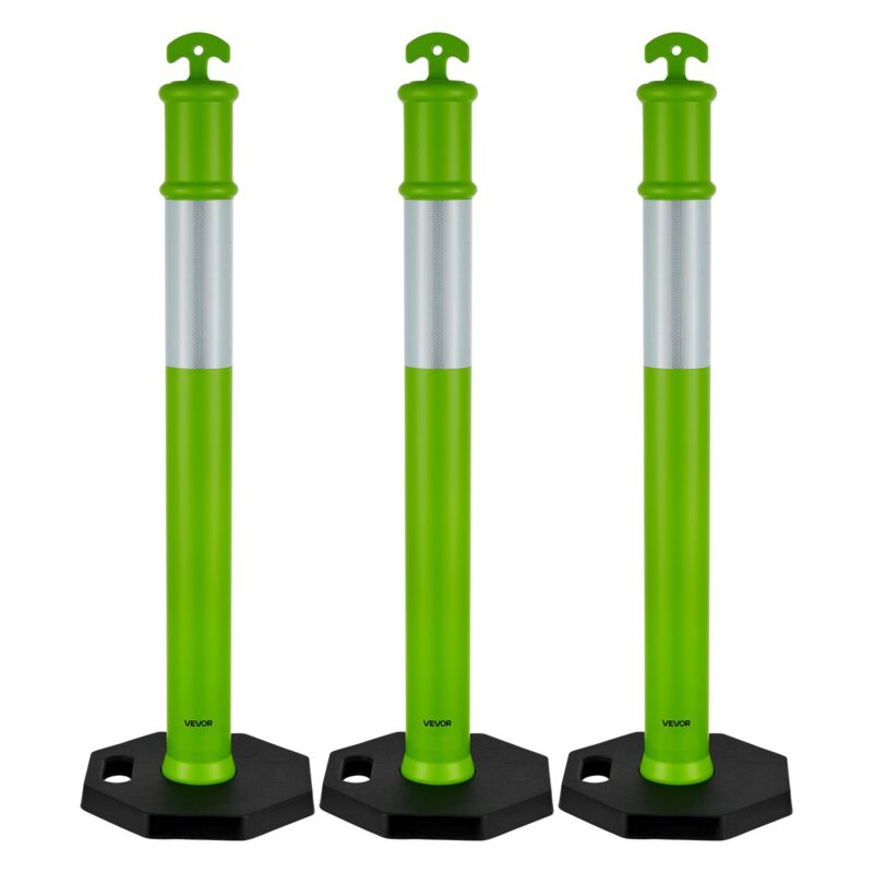 3 Pack Traffic Delineator Posts, 3 tk, 1140 mm