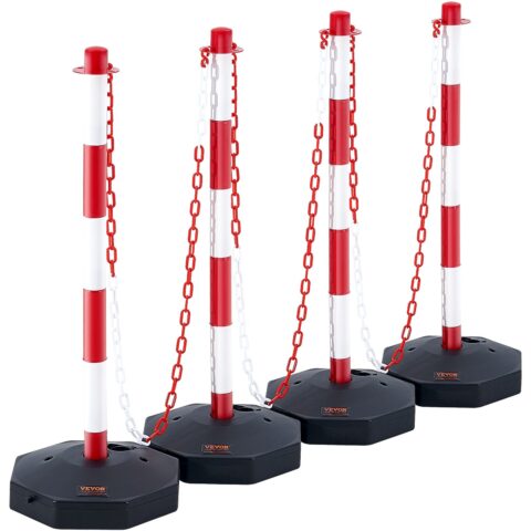 Adjustable Traffic Delineator Post Cones, 2,44 m, 4 tk