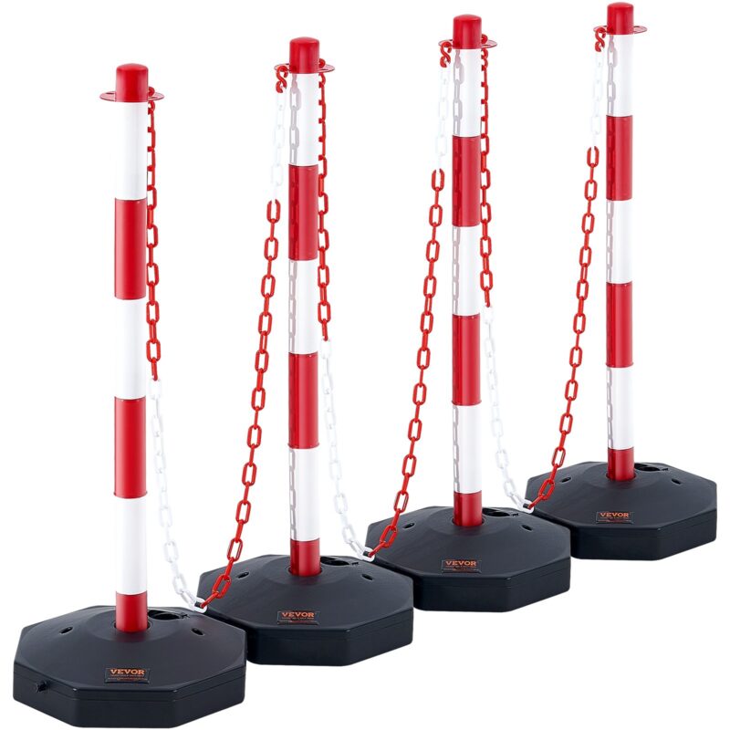 Adjustable Traffic Delineator Post Cones, 2,44 m, 4 tk