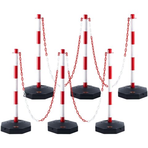 Adjustable Traffic Delineator Post Cones, 2 m, 6 tk