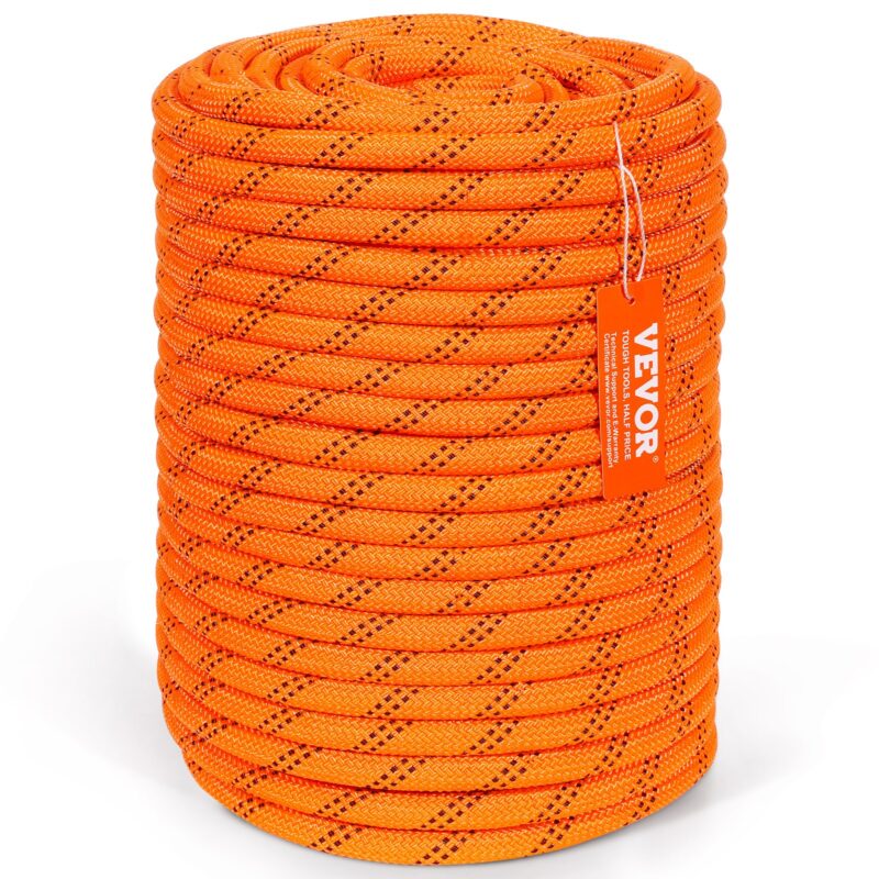 Arborist Tree Climbing Rope Double Braid Polyester 1.3 cm x 220'/67.1 m 48-Strand, 1,3 cm