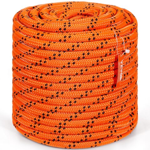 Arborist Tree Climbing Rope Double Braid Polyester 1.9 cm x 67.1 m (220') 24-Strand