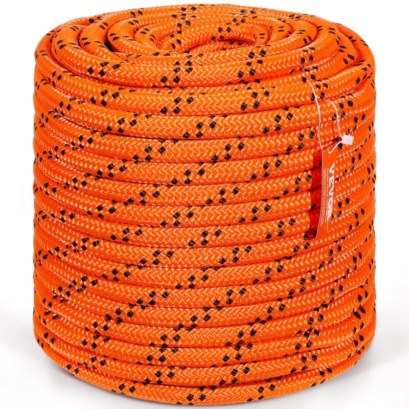 Arborist Tree Climbing Rope Double Braid Polyester 1.9 cm x 67.1 m (220') 24-Strand