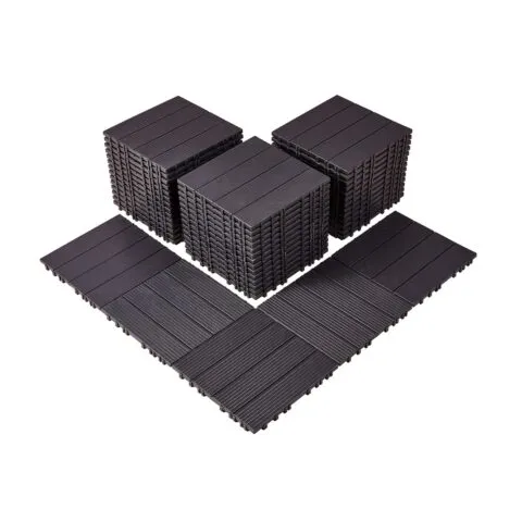 VEVOR Omavahel ühendatavad terrassiplaadid, 30,5 x 30,5 cm, 54 tk, tumepruun