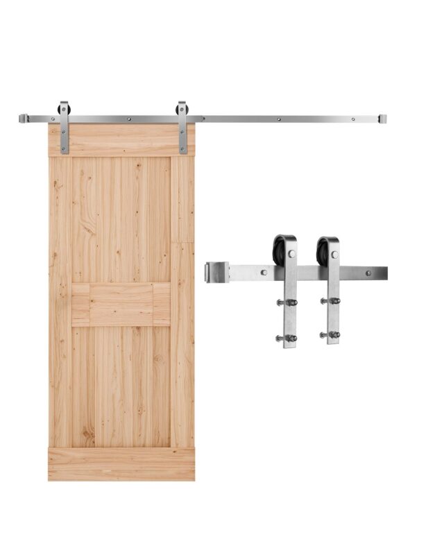 1.83 m Sliding Barn Door Hardware Kit, 1,91 cm paksus, 150 kg, 1,83 m