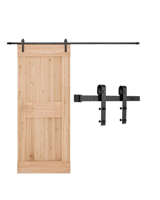 3.05 m Sliding Barn Door Hardware Kit, 1,91 cm paksus, 150 kg, 3,05 m