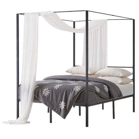 Full Size Canopy Bed Frame, 363 kg, 1965 x 1370 x 1830 mm, 31,5 cm