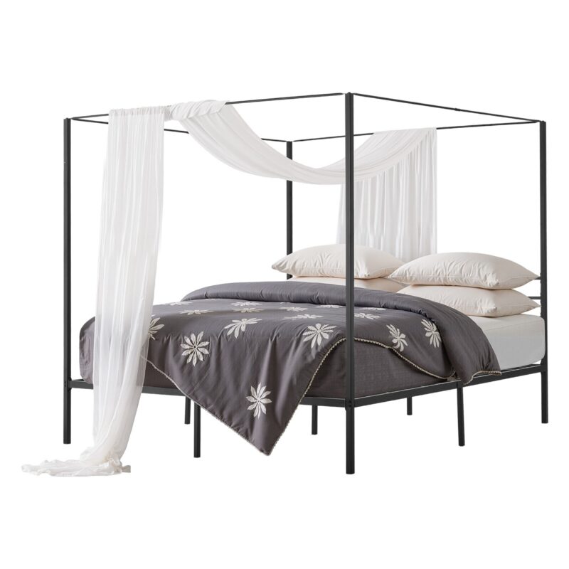 King Size Canopy Bed Frame, 363 kg, 2095 x 1930 x 1830 mm, 31,5 cm