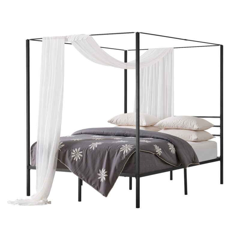 Queen Size Canopy Bed Frame, 363 kg, 2095 x 1530 x 1830 mm, 31,5 cm