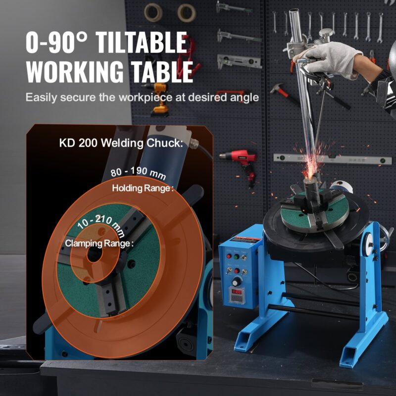 Pöörlev keevituspositsioneerija 50KG, 50 kg, 120 W, 31,5 cm