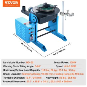 Pöörlev keevituspositsioneerija 50KG, 50 kg, 120 W, 31,5 cm — pilt 7