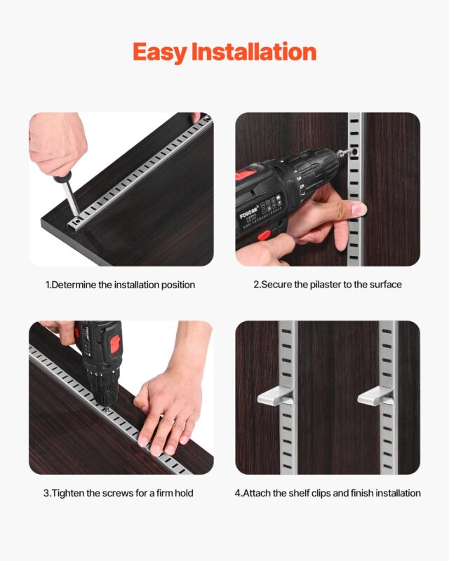 Riiulipilaster, 185 cm, 20 tk