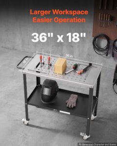 Keevituslaud 914 x 457 mm teisaldatav keevitustöölaud kandevõimega 544 kg — pilt 3