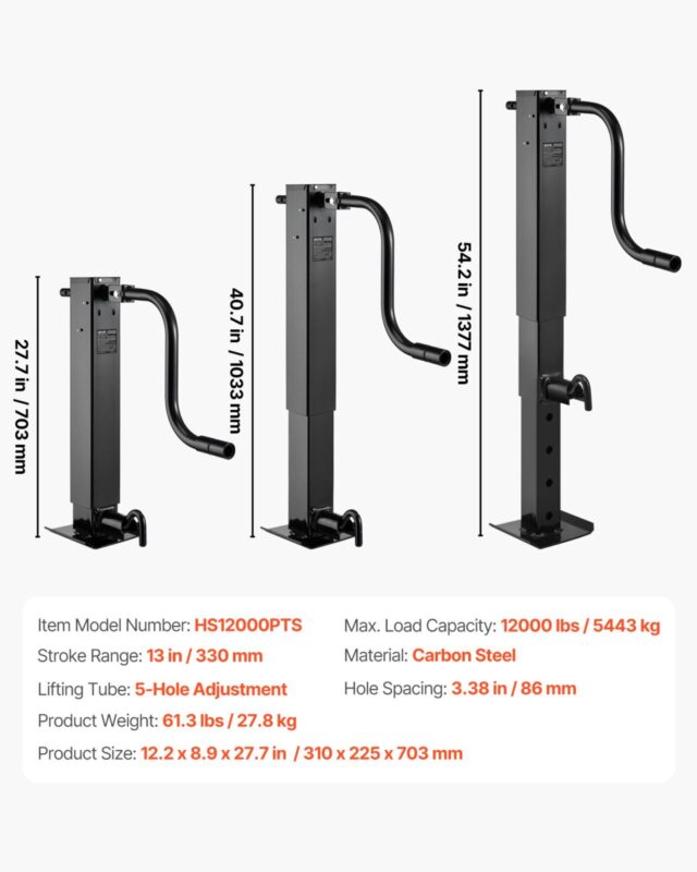 Vastupidav haagisetõstuk, 5443 kg, 674 mm