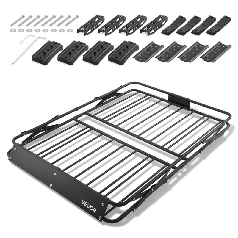 Roof Rack Cargo Basket, 90,72 kg, 1168 x 914 x 102 mm
