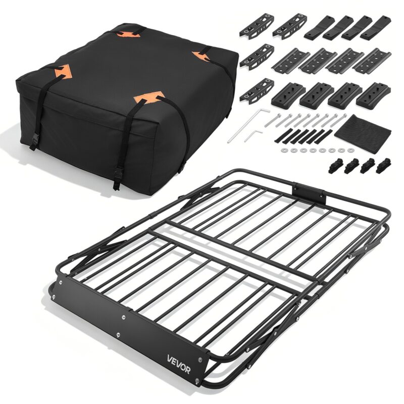 Roof Rack Cargo Basket, 90,72 kg, 1295 x 914 x 102 mm