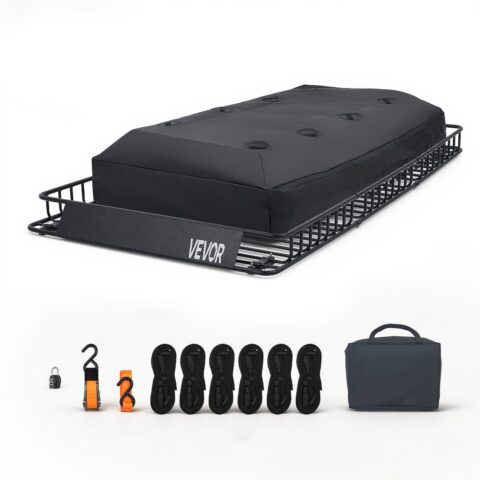 Roof Rack Cargo Basket, 113,40 kg, 2286 x 1270 x 152 mm, 113,4 kg