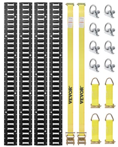 E Track Tie-Down Rail Kit, 907 kg, 18 tk