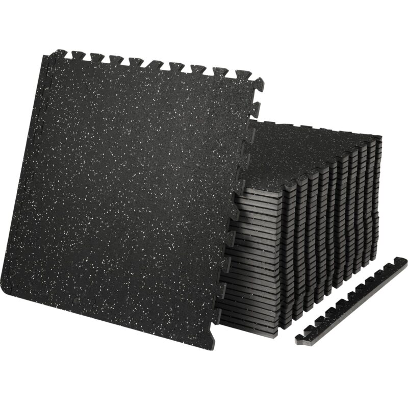 25 PCS 12.70 mm Thick Gym Floor Mats, 25 tk, 12,70 mm, 60,96 x 60,96 cm