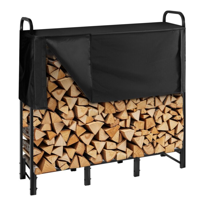 Firewood Rack with Waterproof Cover, 1,22 m, 181 kg