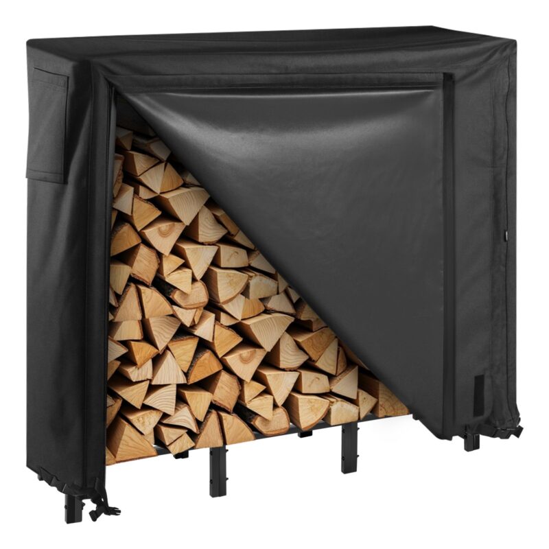 Firewood Rack with Waterproof Cover, 1,22 m, 181 kg