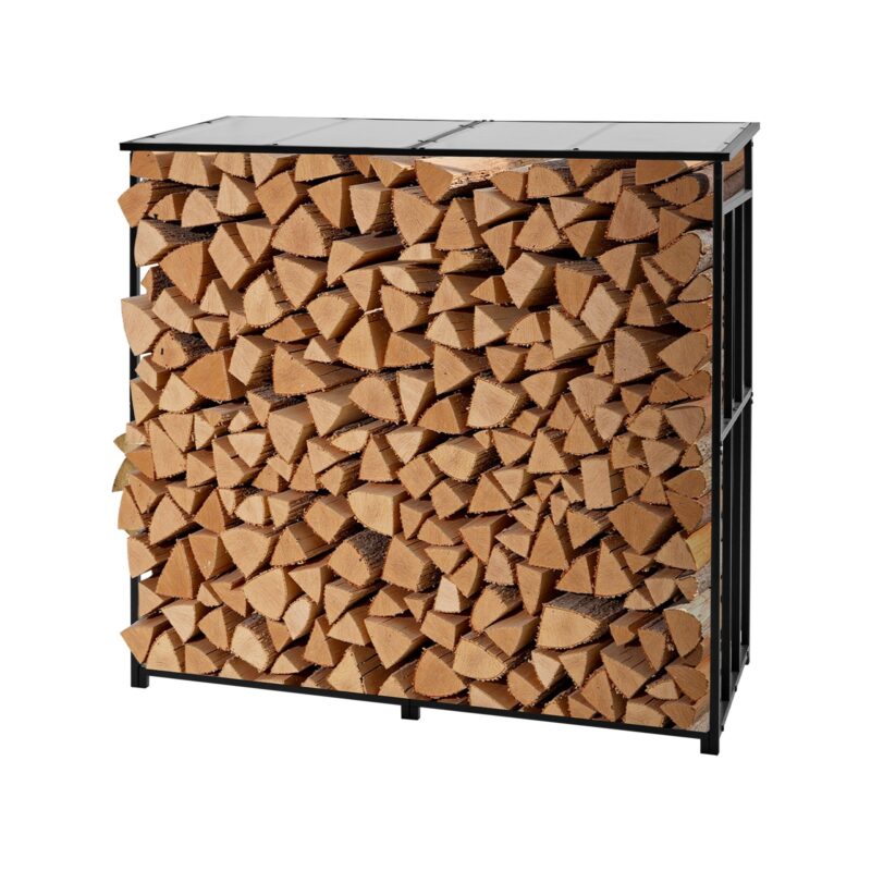 Firewood Rack with Sloped Roof, 1,85 m, 299 kg