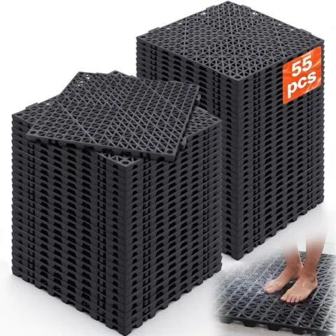 VEVOR Moodulpõhimõtted, 30 x 30 cm, 55 tk, must