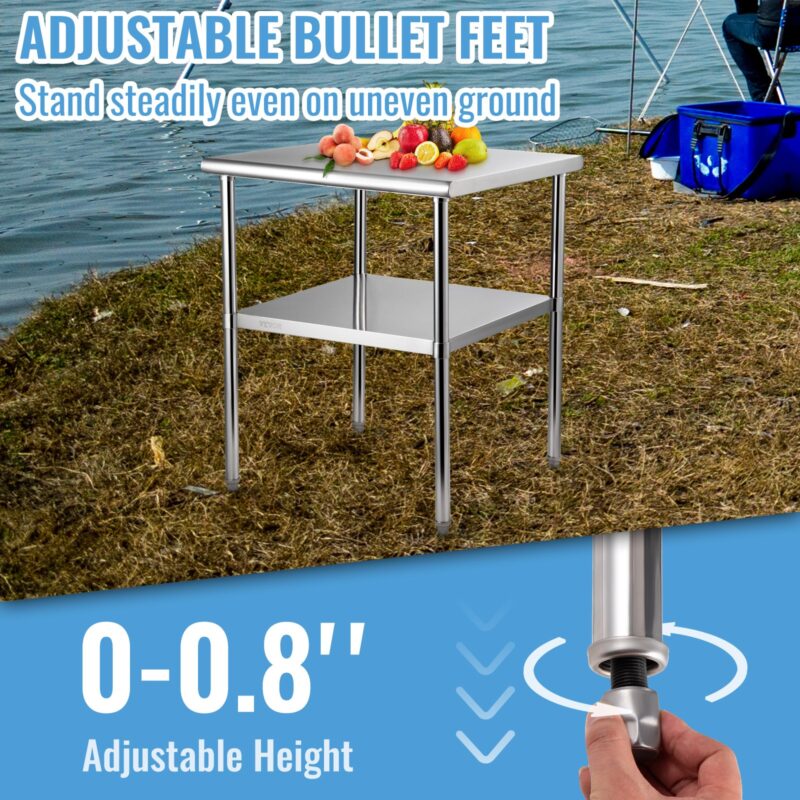 Roostevabast terasest ettevalmistuslaud, 136 kg, 76,2 x 76,2 x 91,4 cm, 363 kg