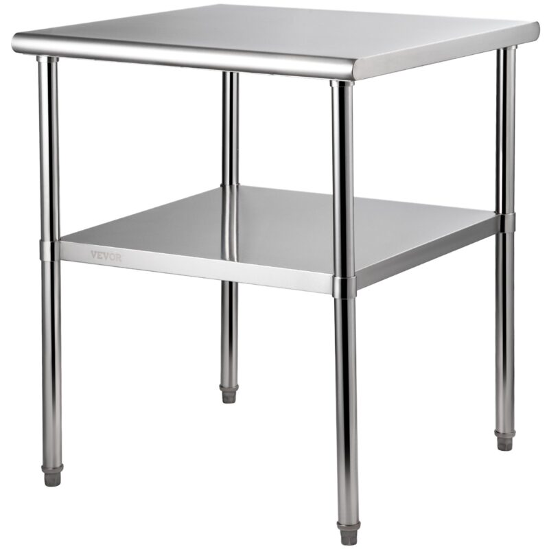 Roostevabast terasest ettevalmistuslaud, 76,2 x 76,2 x 91,4 cm, 363 kg