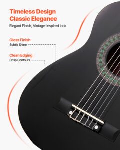 VEVOR Klassikaline kitarr, 780 mm, must — pilt 5